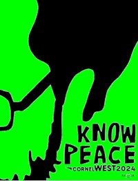 a poster with the words know peace on it